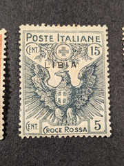 LIBIA LIBYA 1915-16 Semi-Postals Sc# B1, B2, B3 MINT LIGHTLY HINGED ORIGINAL GUM