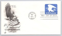 First Day Cover Scott’s #U557 8c Eagle National Emblems May 1971 PA