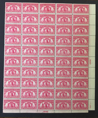 Sesquicentennial Expo#627 partial gum missing @ up right freaks full mint of 50