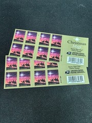 5 Booklets 100 Self Stick Christmas Stamps “CHRISTMAS MAGI”