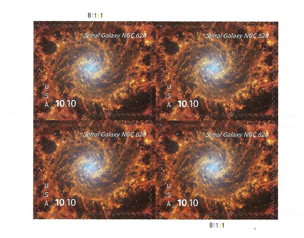 Spiral Galaxy USPS Priority Mail Stamps Pane 10.10 x 4 = 40.40 !!Free Shipping!!