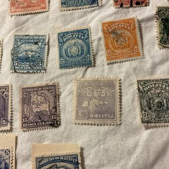 BOLIVIA-(-1910-1950-)-HISTORICAL EVENTS -LOT OF 53-STAMPS-MH/USED-B02