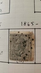 Belgium King Leopold I Vintage Stamp Lot 1858-1865 Medallion Collection Page
