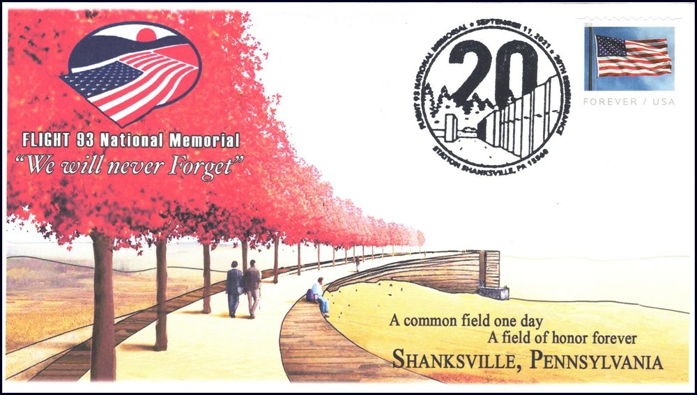 21-266, 2021, Flight 93, Event Cover, Pictorial Postmark, Shanksville PA, 9-11,