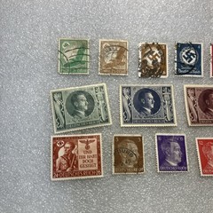 15 USED/HR Deutsches Reich/Germany Hitler Swastika Stamps; 1933- 1945; $1 Ships.
