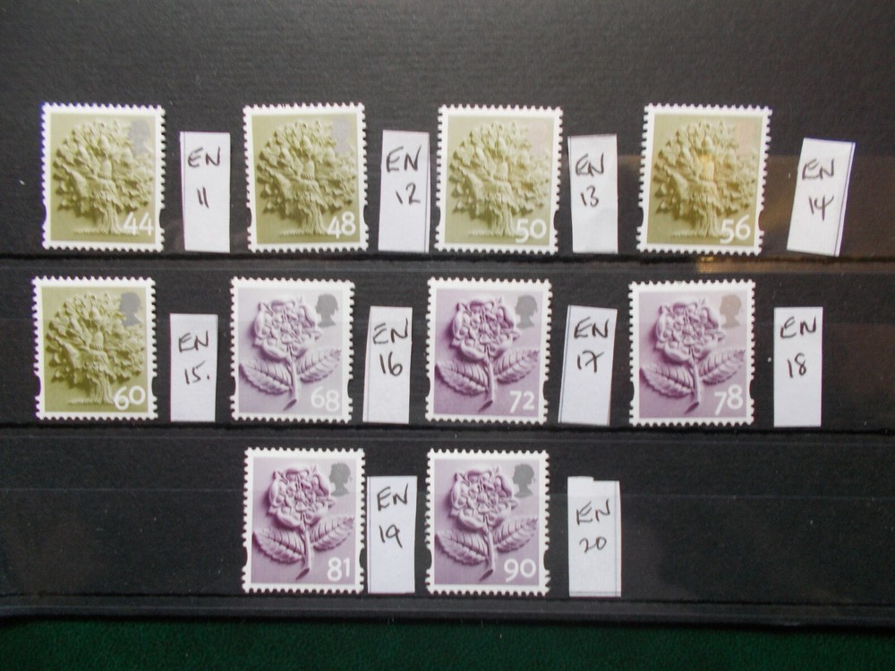GB 2003 Regionals Collection~England~(10)~EN11~EN20~Unmounted Mint~UK Seller