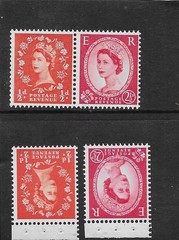 1963 QEII WILDING COMPLETE CHALKY PAPER COLLATION UPRIGHT & INVERTED WMK MNH (7)