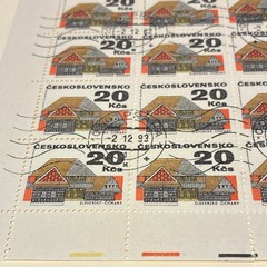 Czechoslovakia 1983 Full Sheet Architecture 20 Kčs CTO MNH Multi-Color