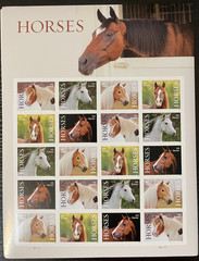 2024 Horses Stamp Sheet of 20 – Forever – MNH