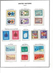 477 United Nations stamps mint from 1971-1997 on album pages all different
