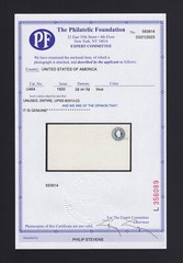 U464, UPSS #2913-23 Mint Envelope, UPSS Cat. $1,500.00 PF Cert.