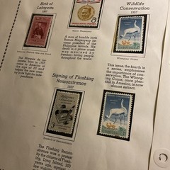 U.S.-(-1957-)-HISTORICAL EVENTS-lot Of 9-Stamps-ON ALBUM PAGE-USED-#30