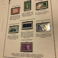 U.S.-(-1962-)-HISTORICAL EVENTS-lot Of 13-Stamps-ON ALBUM PAGE-USED-#30