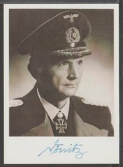 ✔️ GERMANY 3. Reich WWII Karl Dönitz RARE SIGNATURE POSTCARD – REPRODUCTION!!