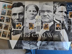 1995 Civil War Complete Sheet Set of 20 Stamps, Book, and 20 picture post cards