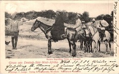 GERMANY 1908 COLONY S.W.AFRICA PICT POSTCARD HEREROS TO GERMANY POSTMARK WINDHUK