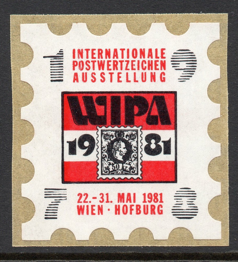 CINDERELLA: 1981 WIPA LABEL, PEEL AND STICK… … ..