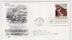 TurtlesTradingPost- Bunker Hill 1975 FDC #1564 Artcraft Cachet