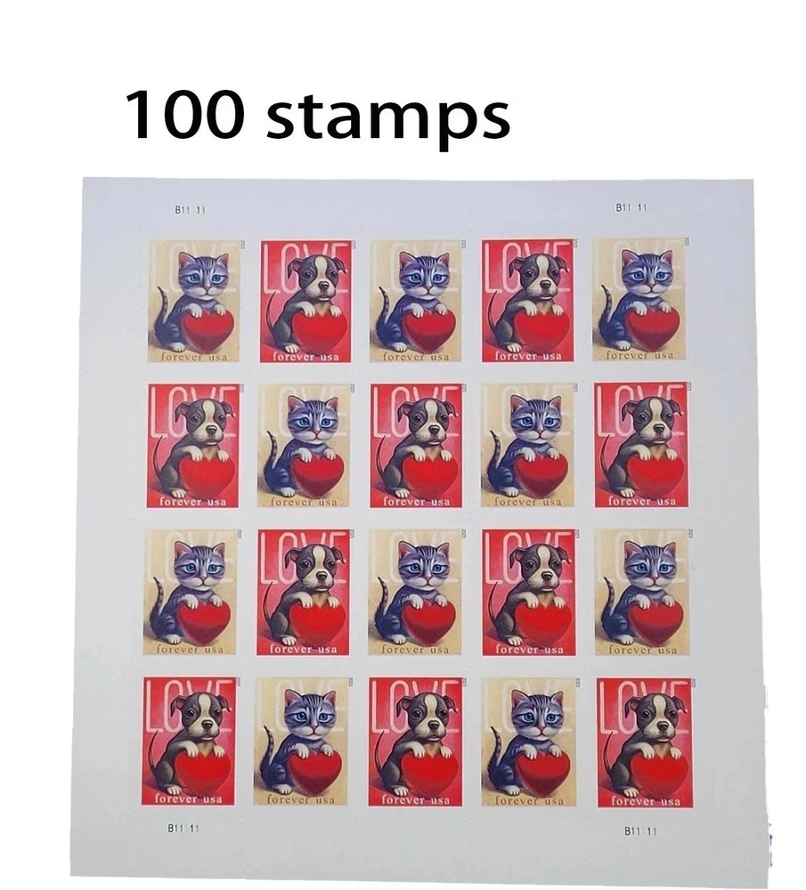 2023 USPS SHEET OF 100 FIRST CLASS LETTER STAMPS LOVE 78¢