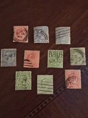 10 Pc. Used Stamps From The Old Days In Mint Condition See Pictures