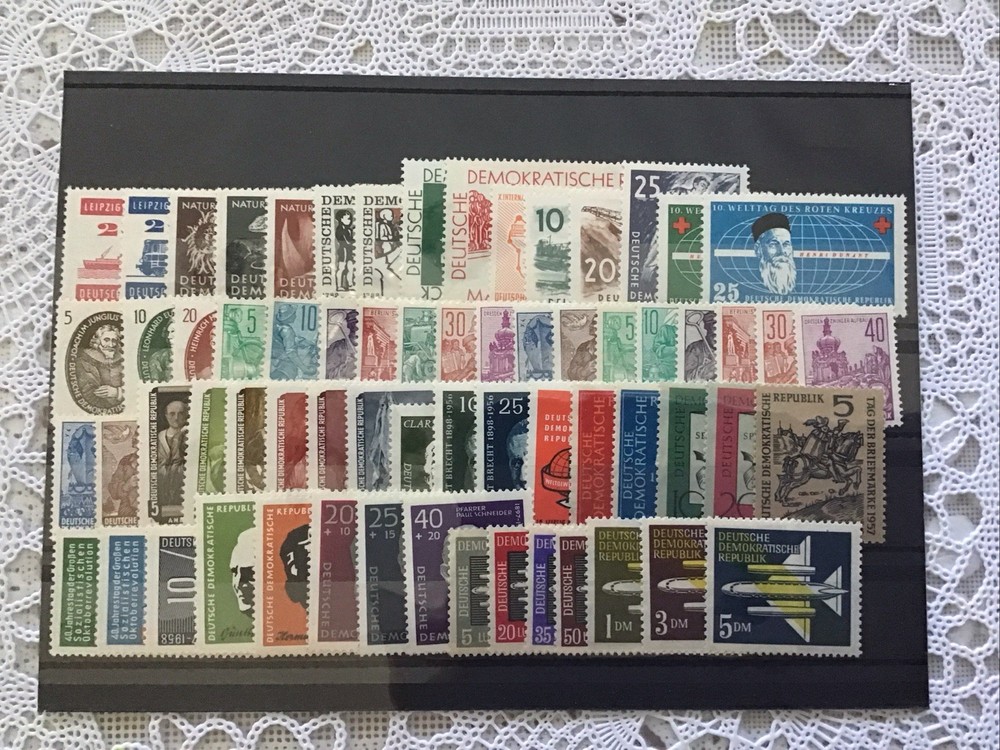 Germany DDR Complete Year 1957 Set Mint Never Hinged MNH German Stamps