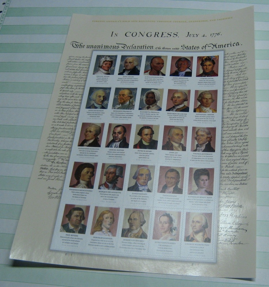 = 2026 AMERICA 250th Forever Stamp Sheet⭐️Declaration of Independence Revolution