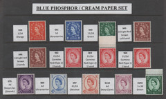 Wilding Specialist S10 – S146 Blue Phosphor Cream Paper Upright Watermark Set