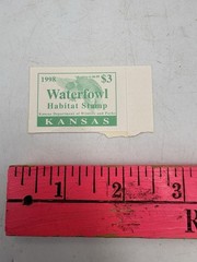 Kansas 1998 State Duck Stamp Mallard Green Peel And Stick Stamp