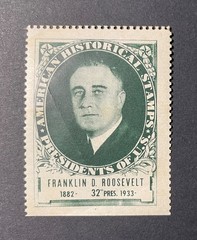 Franklin D. Roosevelt Presidential Poster Stamp #32 issued 1933
