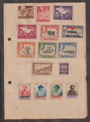 India Intersting stamps on collectors document