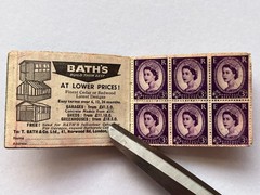 H46g September 1960 5/- Graphite Booklet 2 1/2d Pane wmk upright, all good Perfs