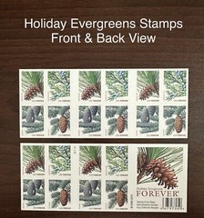 New Book 20 Stamps – “HOLIDAY EVERGREENS” – Seasonal Invitation Stamps – 2010