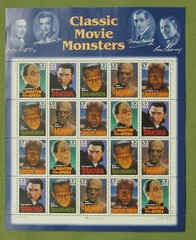 Two Sheets x 20 = 40 of CLASSIC MOVIE MONSTERS 32¢ USPS Postage Stamps 3168-3172