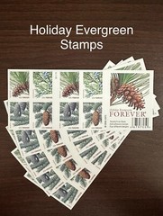 New Book 20 Stamps – “HOLIDAY EVERGREENS” – Seasonal Invitation Stamps – 2010