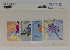 Germany Semi-Postal Stamp Set Sheetlet 80+40 100+50 100+50 200+80 Multi-Color