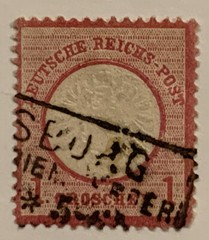 Travelstamps: Germany Stamps Scott #4, Used NG Handstamped NICE STAMP