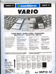 25 NEW Lighthouse VARIO 1C stock pages (clear sheets)–Free Expedited shipping