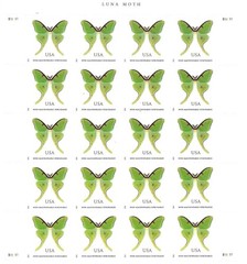 Luna Moth Non Machinable Stamps 1.27 X 20 = 25.40**Free Shipping**
