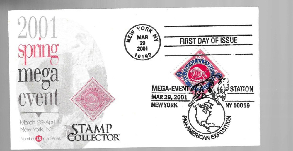 2001 Scott 3505d Pan-American Expo FDC; Stamp Collector cachet
