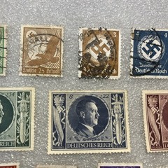 15 USED/HR Deutsches Reich/Germany Hitler Swastika Stamps; 1933- 1945; $1 Ships.