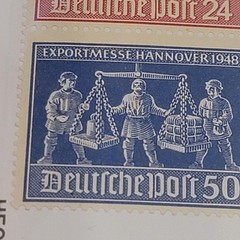Germany Semi-Postal Stamps Exportmesse Hannover 1948 24 & 50 MNH Multi-Color