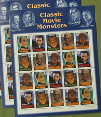 Two Sheets x 20 = 40 of CLASSIC MOVIE MONSTERS 32¢ USPS Postage Stamps 3168-3172