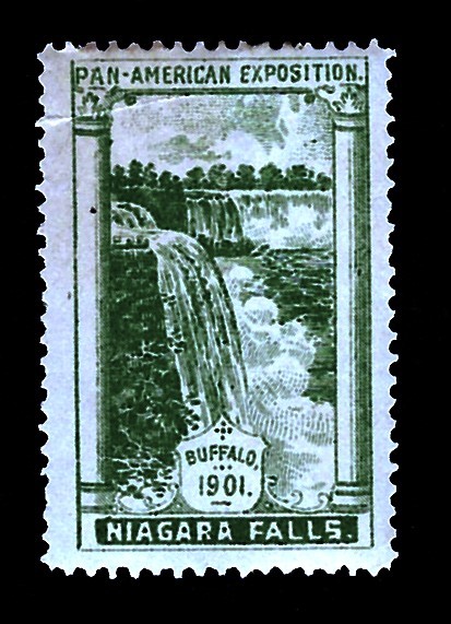 1901 Pan American Exposition BC89 GREEN M LH NIAGARA FALLS Cinderella Stamp Expo