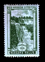 1901 Pan American Exposition BC89 GREEN M LH NIAGARA FALLS Cinderella Stamp Expo