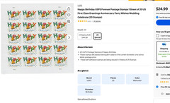 40 Birthday Genuine Self Adhesive Forever Stamps USPS Postal Stamp We Ship Daily