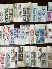 RHstamps 50 DIFFERENT 4 CENT MOSTLY COMMEM U.S. PLATE BLOCKS MINT NOT HINGED MNH