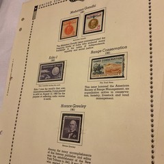 U.S.-(-1960-1961-)-HISTORICAL EVENTS-lot Of 14-Stamps-ON ALBUM PAGE-USED-#30