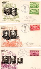 UNITED STATES-Full set 1st Day Covers (10) Scott #785-#794