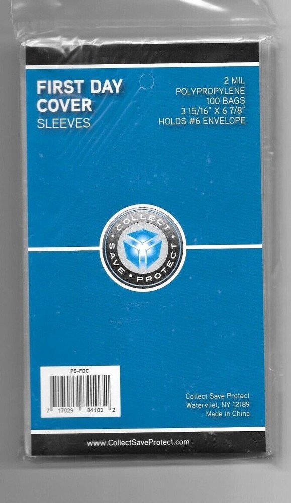 FIRST DAY COVER SLEEVES YOU PICK THE QUANTITY CRYSTAL CLEAR FREE SHIPPING