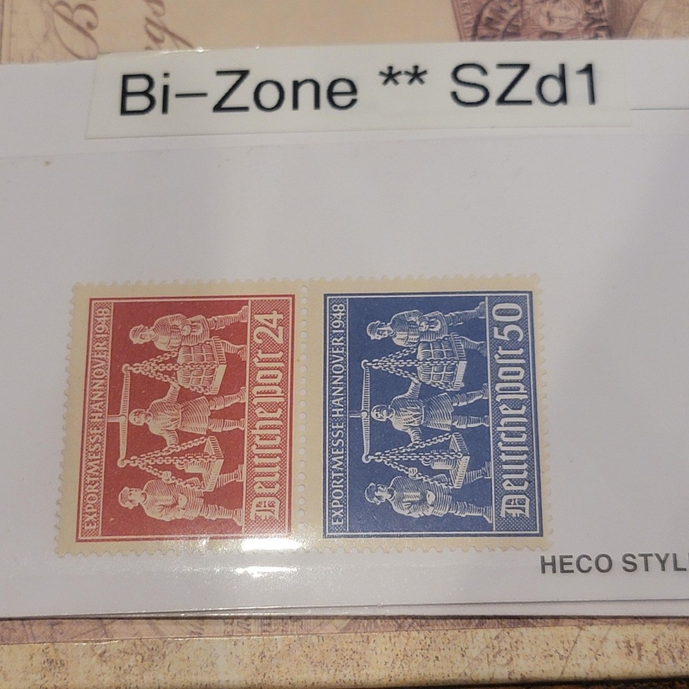 Germany Semi-Postal Stamps Exportmesse Hannover 1948 24 & 50 MNH Multi-Color
